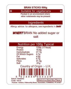 BRAN STICKS 500G