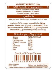 YOGHURT APRICOTS  125G