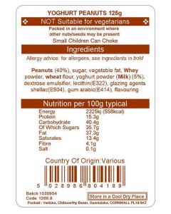 YOGHURT PEANUTS  125G