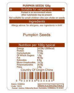 PUMPKIN SEEDS 125G