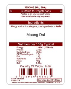 MOONG DAHL 500G