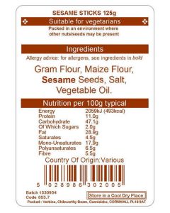 SESAME STICKS 125G