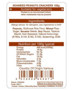 SEAWEED PEANUT CRACKERS 125G