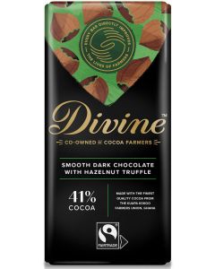 DIVINE DARK CHOCOLATE WITH HAZELNUT TRUFFLE 5X90G