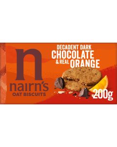 NAIRNS WHEAT FREE CHOCOLATE & ORANGE BISCUIT 200G X 6