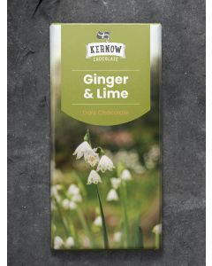 KERNOW DARK GINGER & LIME CHOC 18X100G