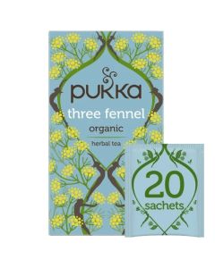 PUKKA THREE FENNEL TEA BAGS 4 X 20