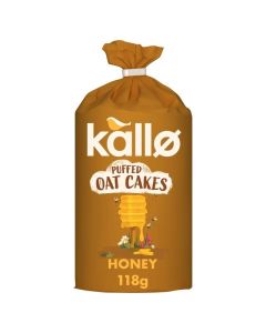 KALLO HONEY PUFFED RICE CAKES 118G X 6