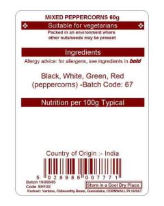 MIXED PEPPERCORNS  60G