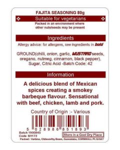 FAJITA SEASONING 80G