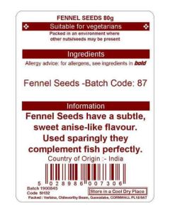 FENNEL SEEDS 80G