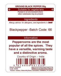 GROUND BLACK PEPPER 50G