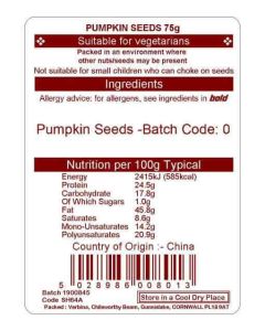 PUMPKIN SEEDS 75G