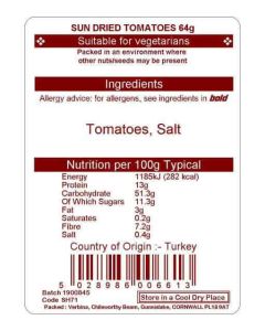 SUNDRIED TOMATOES 64G