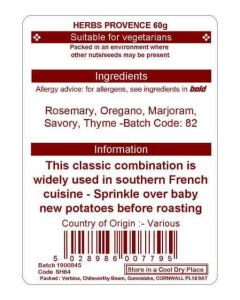 HERBS PROVENCE 60G