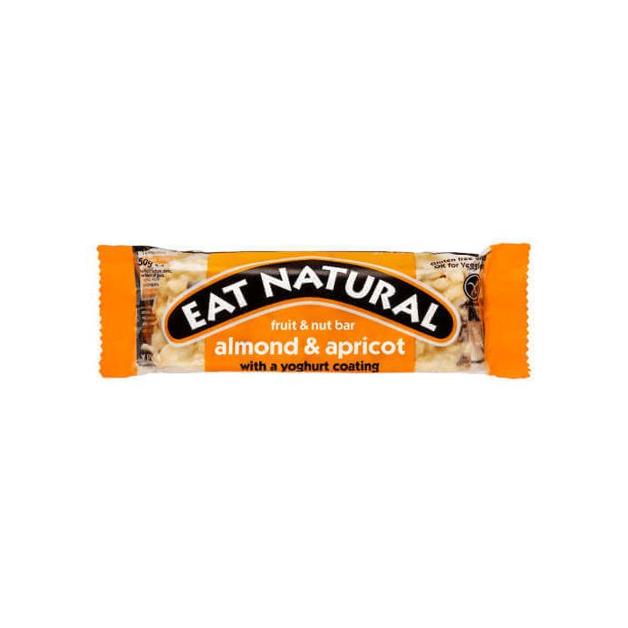 EAT NATURAL ALMOND & APRICOT BAR - YOGHURT COATED 12X40G