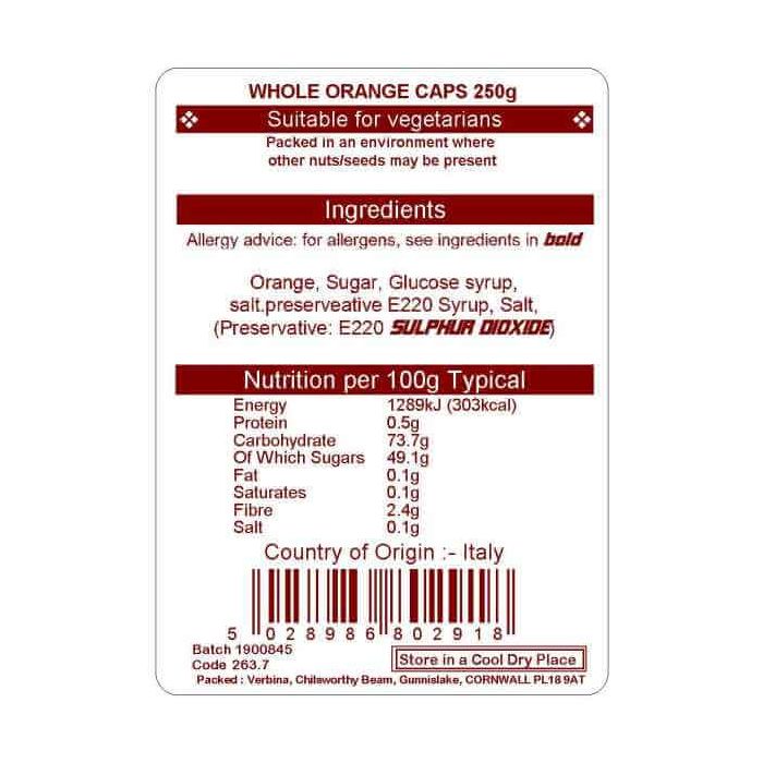 ORANGE CAPS 250G