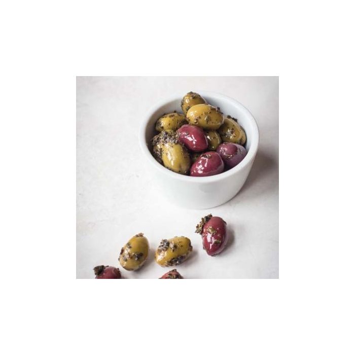 MIXED PITTED WITH HERBS (PROVENCAL) IN OIL (2.9KG TUB)