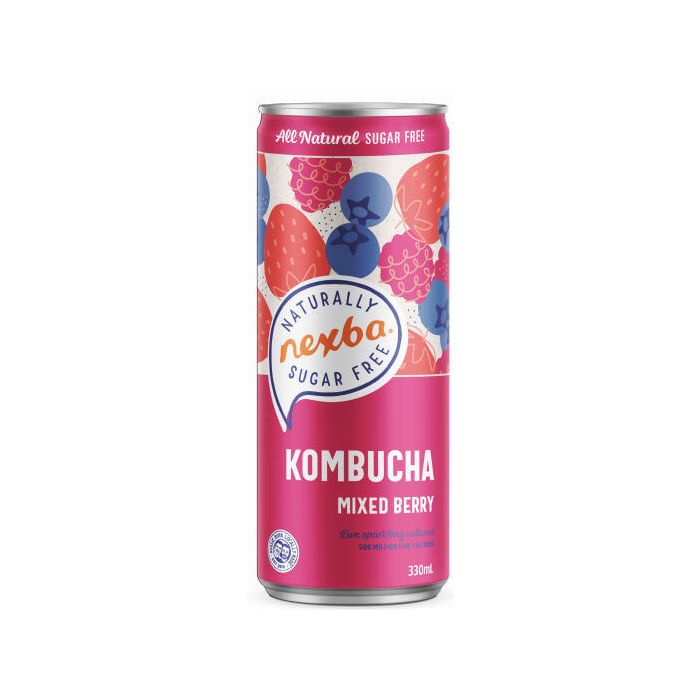 NEXBA KOMBUCHA MIXED BERRY CAN 1 X 330ML